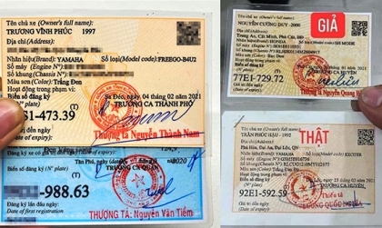 Nghị định 168 - Lỗi trừ 2 điểm GPLX ô tô: Sử dụng giấy đăng ký xe bị tẩy xoá hoặc không đúng số khung, số động cơ